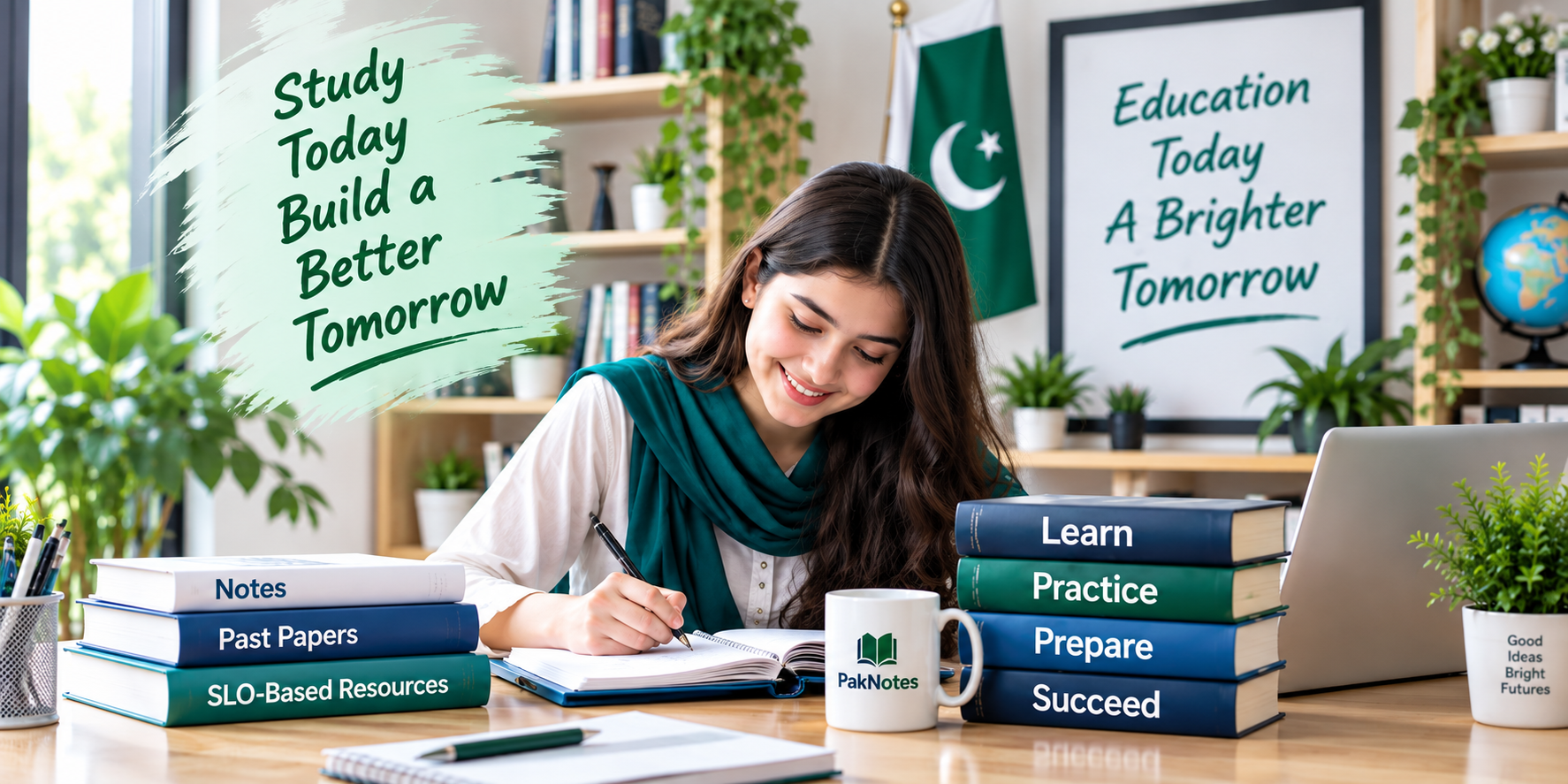 PakNotes student studying educational resources